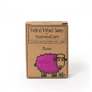 Felted Wool Soap手工羊毛毡香皂-玫瑰味100g